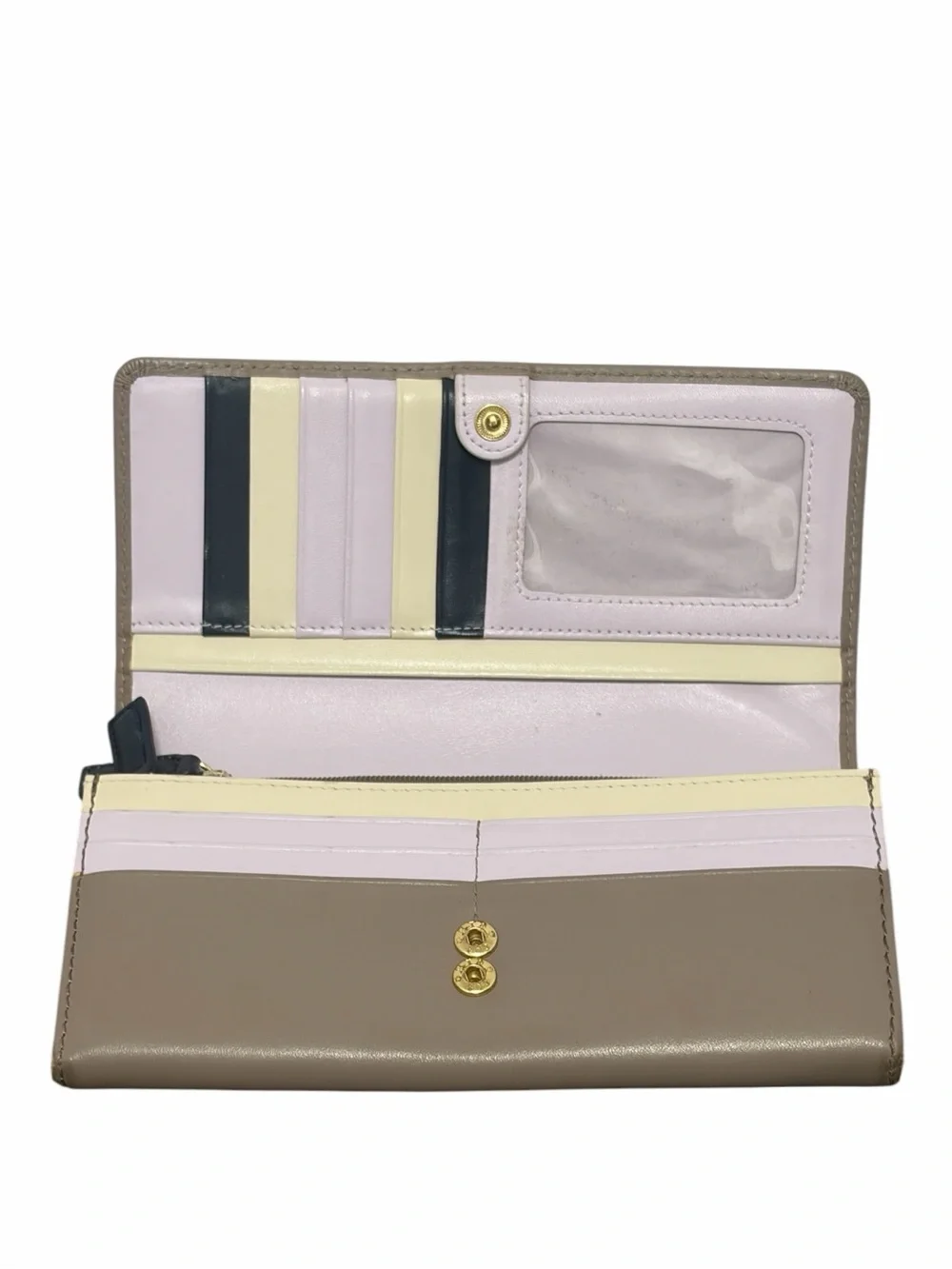 Radley London Scottie Taupe Gray Long Snap Fold Over Wallet - NWOT